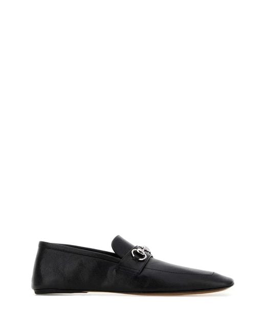 Gucci Black Horsebit Leather Loafers for men