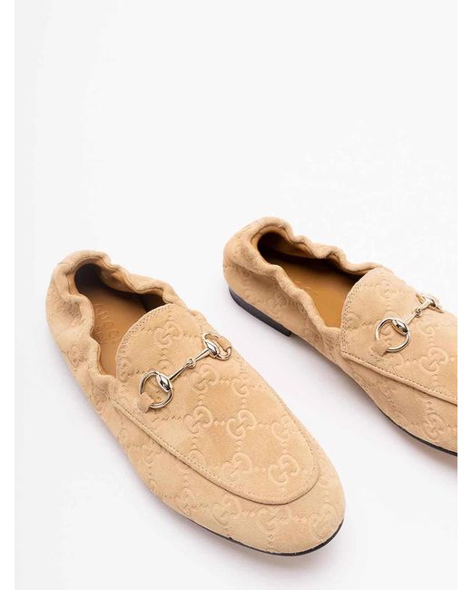 Gucci Natural 'Jordaan' Loafers