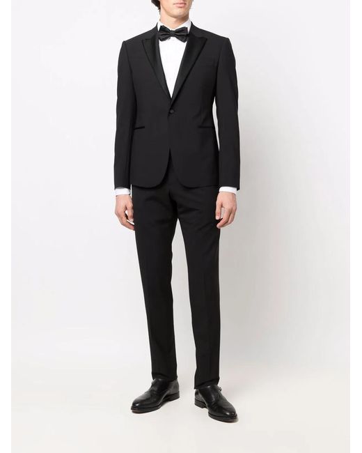 Giorgio Armani Black Virgin Wool Blend Dresses for men