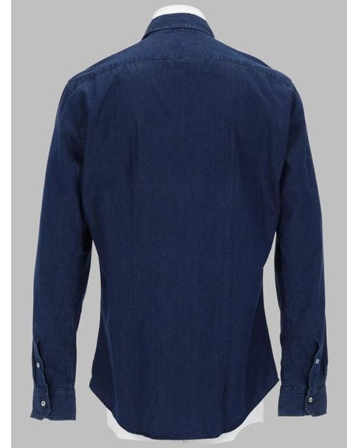 Brian Dales Blue Camicia for men