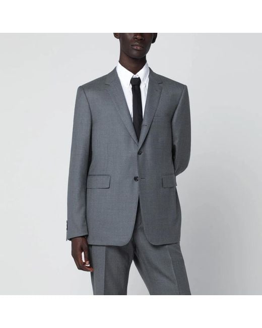 Thom Browne Gray Single-Breasted Wool Jacket for men