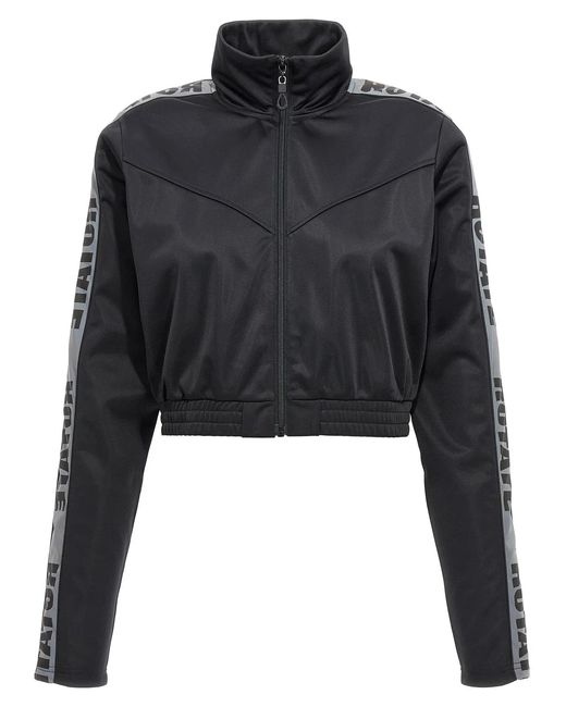 ROTATE BIRGER CHRISTENSEN Black Rotate Birger Christensen Sunday Capsule Cropped Sweatshirt