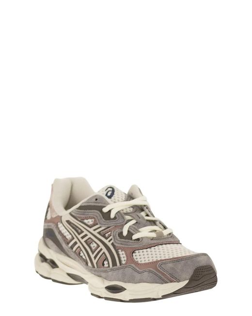 Asics Gray Multicolour Leather Sneakers