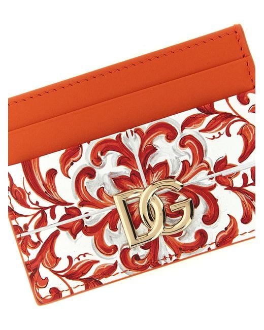 Dolce & Gabbana Red Dolce & Gabbana '3.5' Card Holder