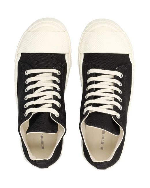 Rick Owens Black Low Sneak New Rubber Tape