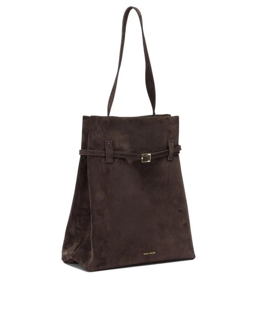 MANU Atelier Brown "Tote Du Jour" Medium Shoulder Bag