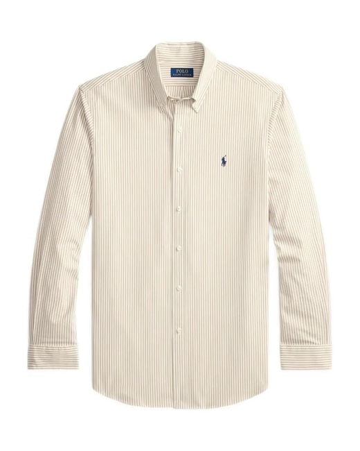 Polo Ralph Lauren White Long Sleeves Sport Stripes Shirt for men