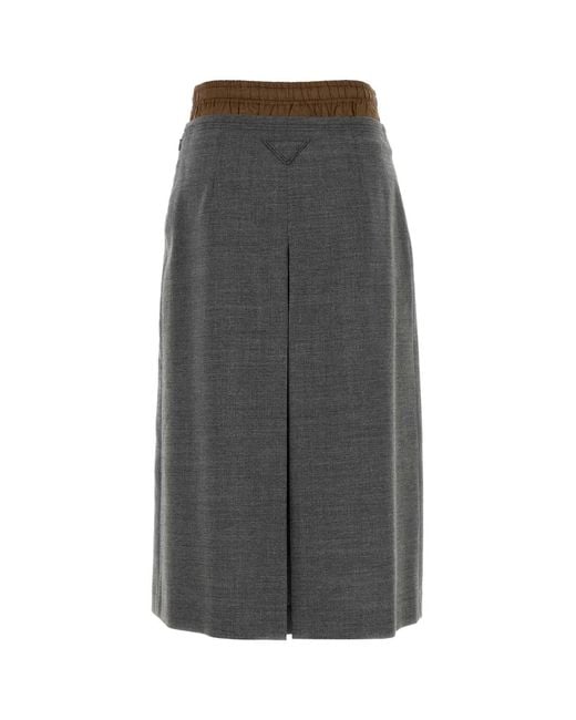 Prada Gray Gonne
