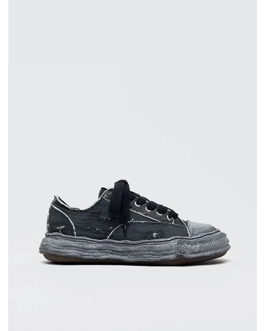 Maison Mihara Yasuhiro Black Sneaker Peterson 23 Ripping & Over Dyeing for men
