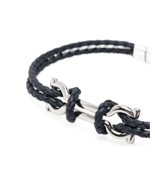 Ferragamo White Brass Bracelets for men