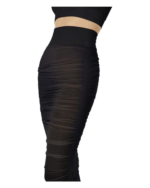 Wolford Black Midi Sheer Skirt