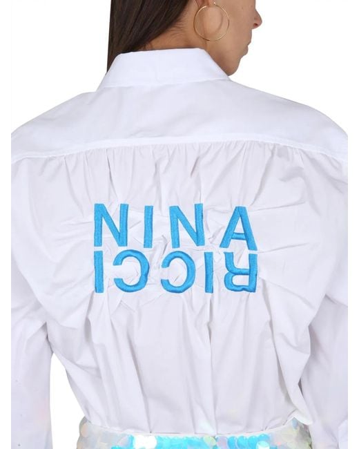 Nina Ricci White Shirt With Logo