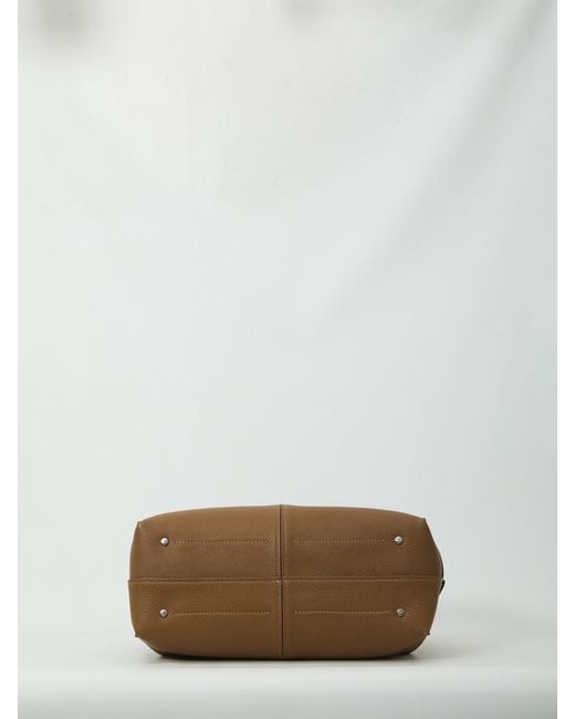 Tod's Brown Hammered Leather Medium Tote Bag