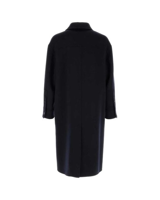 Loewe Black Wool Blend Coat for men