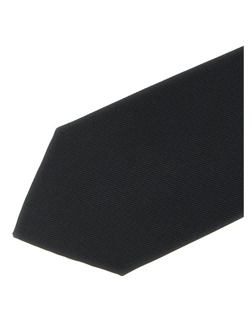 Brioni Black Silk Twill Tie for men