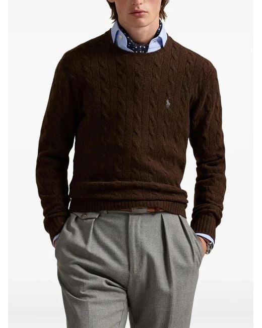 Polo Ralph Lauren Brown Long Sleeve Pullover for men