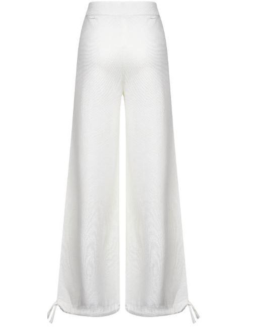 Max Mara White Wool Trousers