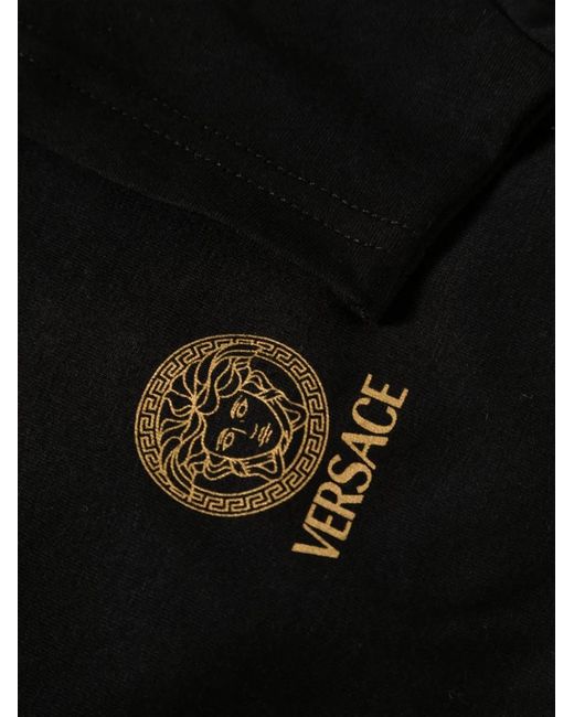 Versace Black Tshirt Intima Medusa for men