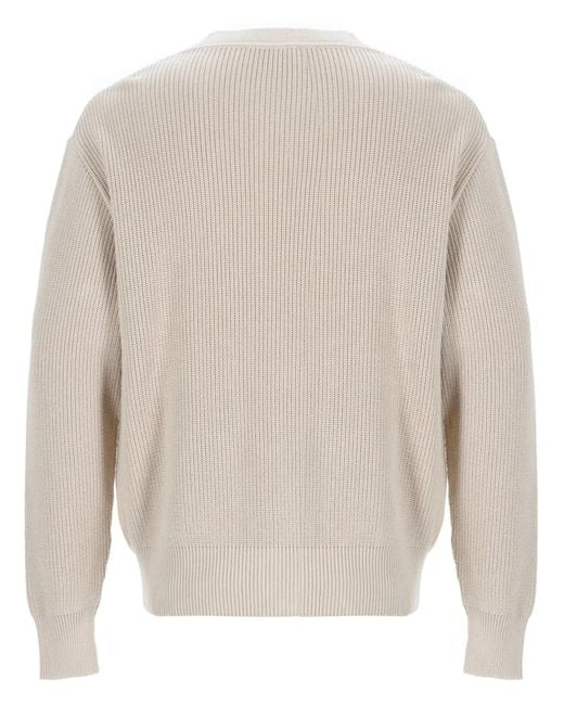 Lardini White Knitted Cardigan for men