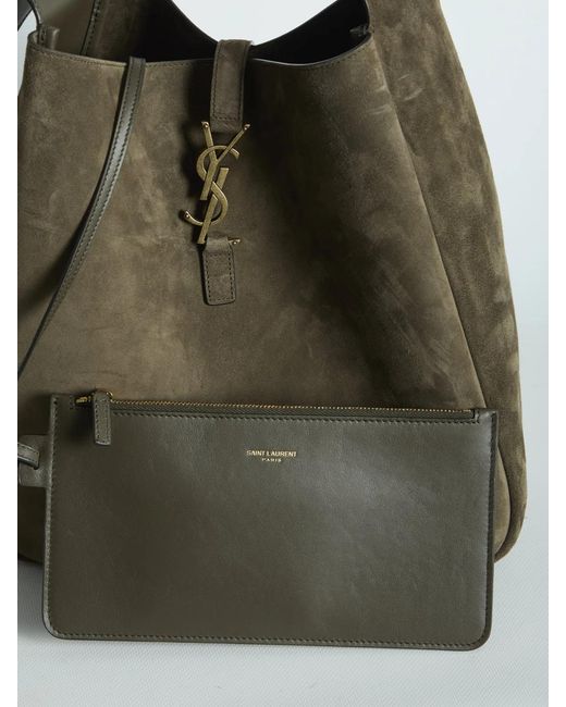 Saint Laurent Green Light Musk Le 5 À 7 Suede Bag