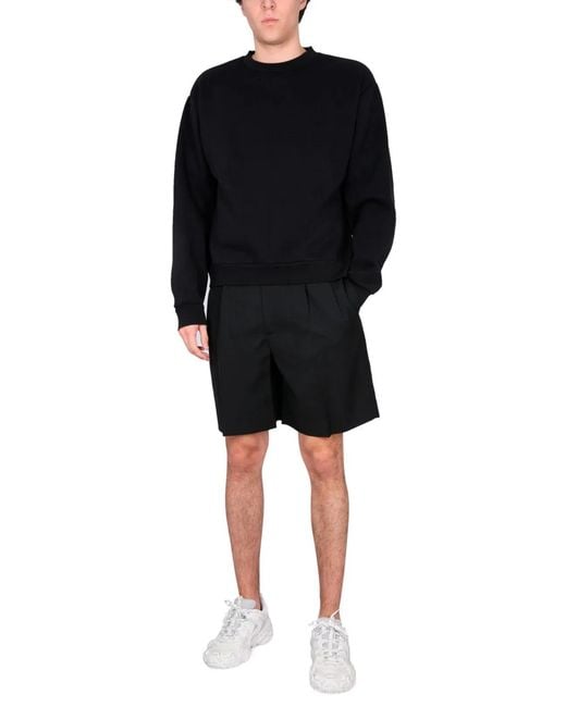Acne Black Cotton Sweatshirt for men