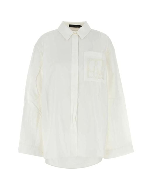 Camilla & Marc White Poplin Winslow Oversize Shirt