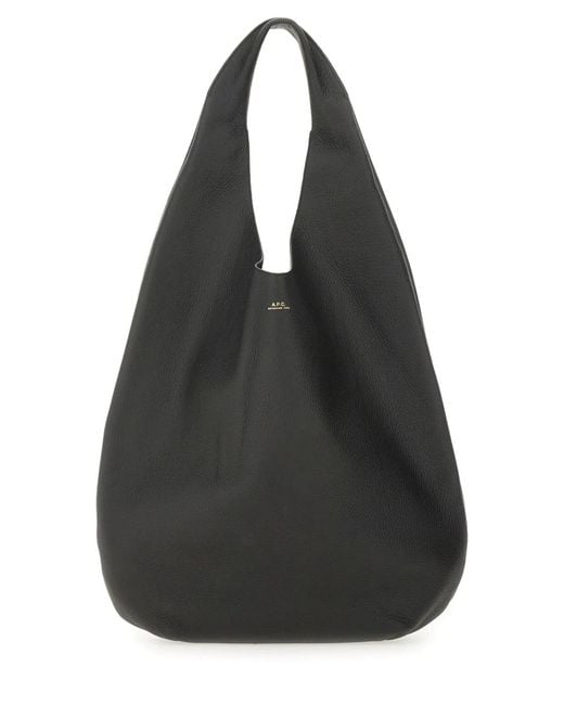 A.P.C. Black Neige Leather Bag