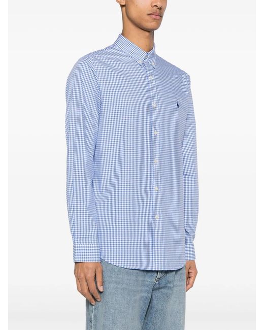 Polo Ralph Lauren Blue Slim Fit Stretch Shirt for men