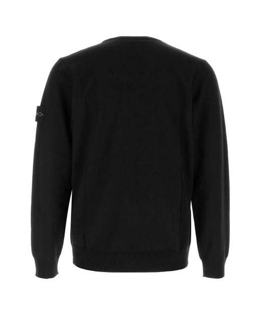 Stone Island Black Crew Neck for men