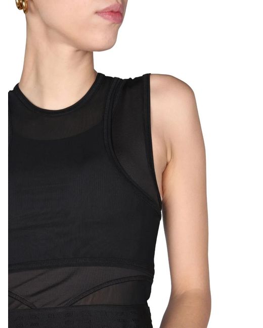 McQ Alexander McQueen Black Solid Crew Neck Top
