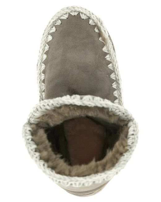 Mou Gray 'Eskimo 24 Suede' Ankle Boots