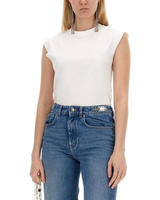 Rabanne Blue Cotton T Shirt
