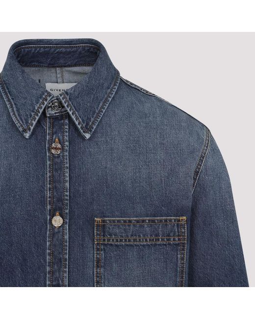 Givenchy Blue Overshirt for men
