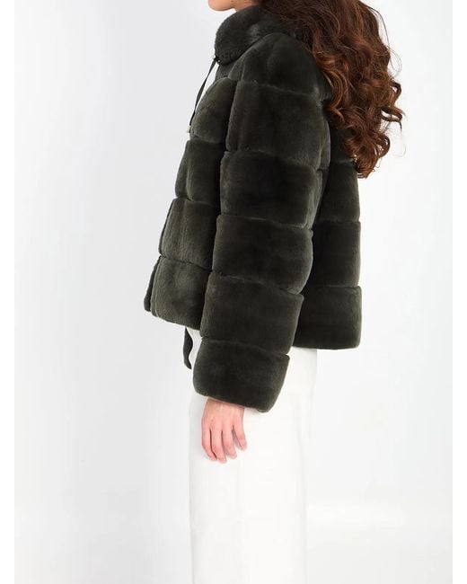 Yves Salomon Black Reversible Fur