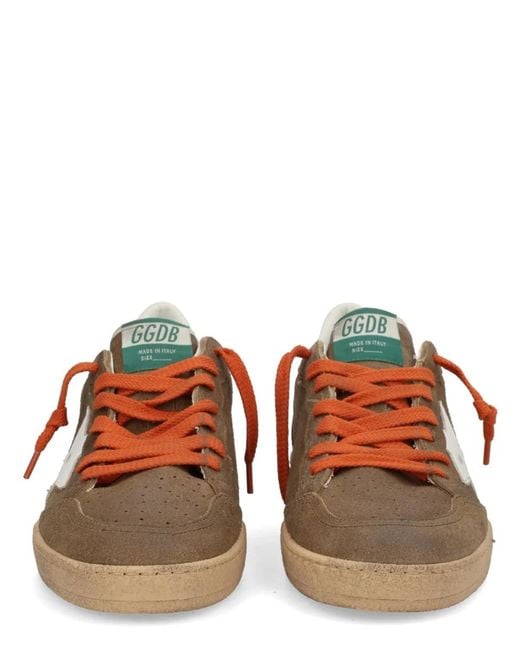 Golden Goose Deluxe Brand Brown Ballstar Waxed Suede Upper Toe Tong for men
