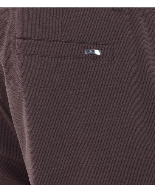 Herno Gray Dark Polyester Bermuda for men