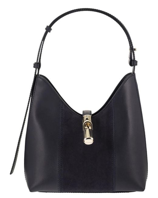 Furla Black Goccia S Hobo – Leather Shoulder Bag