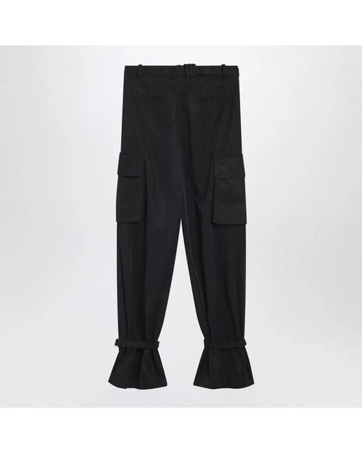 The Attico Black Nylon Trousers