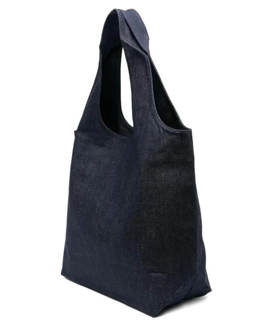 A.P.C. Black Denim Ninon Shopping Bag for men