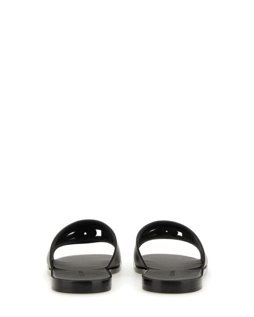 Dolce & Gabbana Black Dolce & Gabbana Sandal With Logo for men