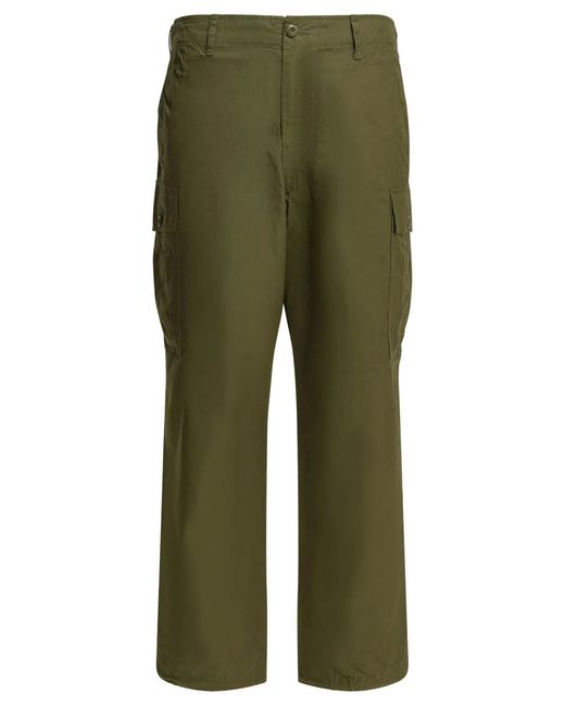 Beams Plus Green Mil Cotton Cargo Pants for men