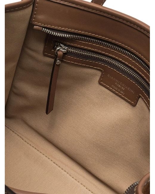 Gianni Chiarini Brown Tote Bag With Knots