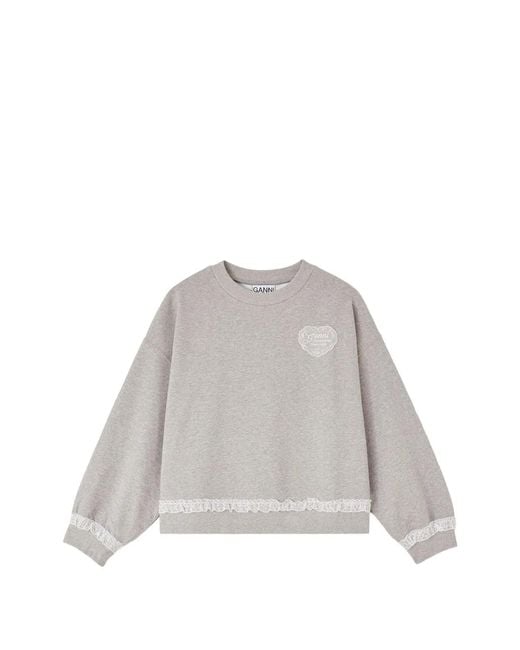 Ganni Gray Sweatshirt
