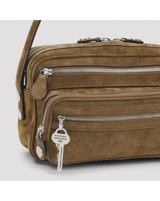Acne Brown Camero Party Leather Shoulder Bag
