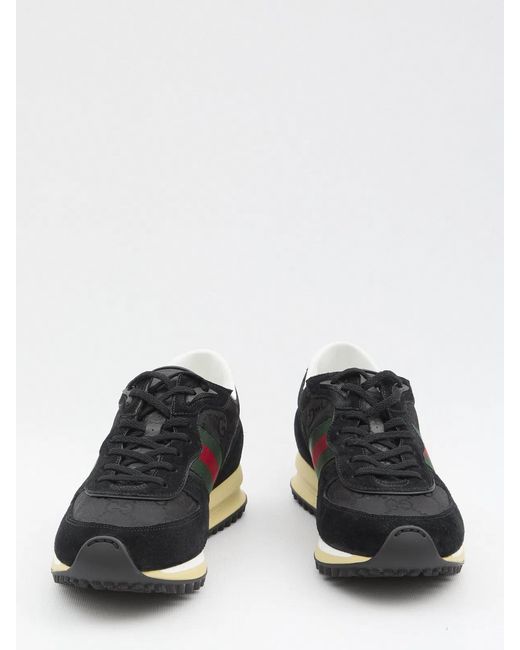 Gucci Black Nora Calf Leather Sneakers for men
