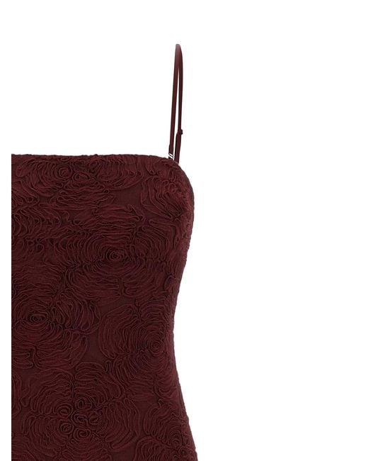 ROTATE BIRGER CHRISTENSEN Purple Rotate Birger Christensen 'Flower Mesh Flounce' Dress