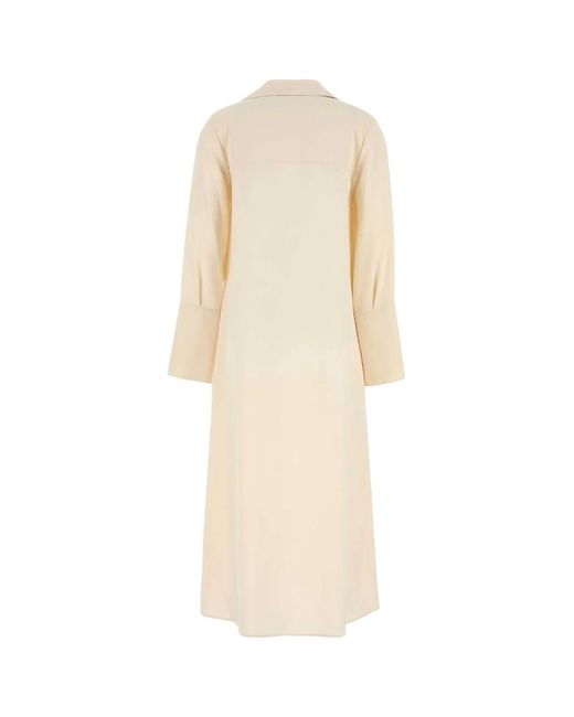 Max Mara White Cream Stretch Silk Ossola Dress