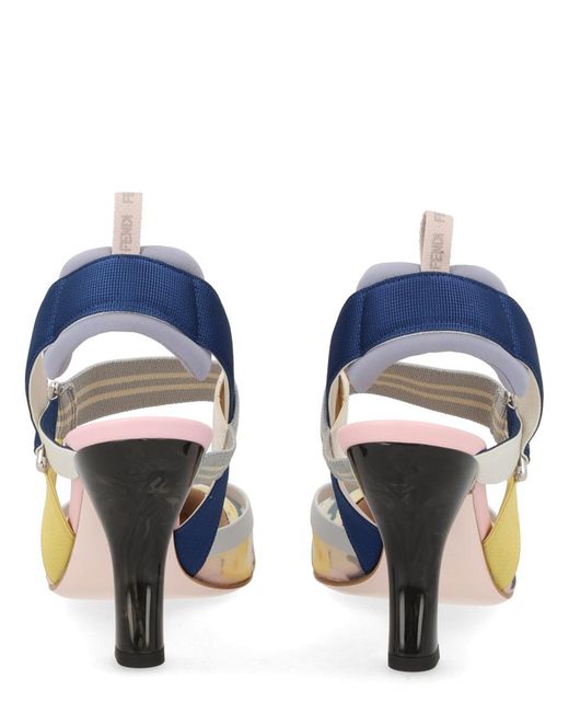 Fendi Blue Slingback Colibrì