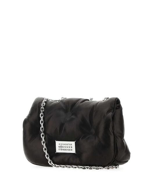 Maison Margiela Black Nappa Leather Medium Glam Slam Shoulder Bag