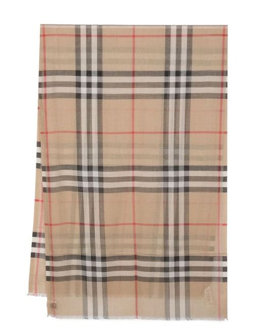 Burberry Natural 220X70 Gnt Chk Scarve